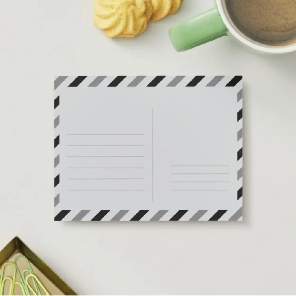 Set of 10 Black & White Thank You Post Cards